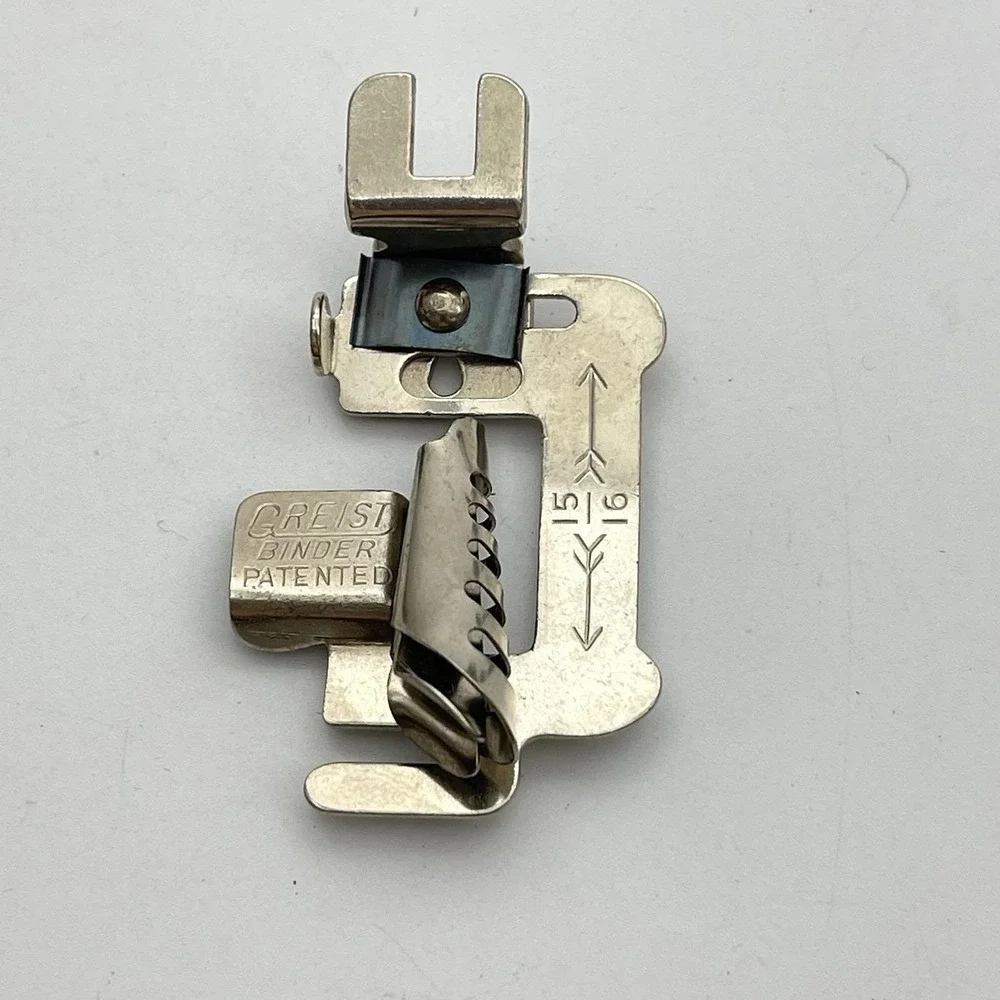 Vintage Greist Sewing Machine Attachments Presser Foot Lot Hemmer Binder Edge
